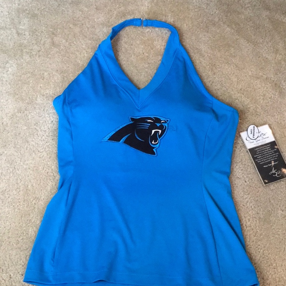 All Sports Couture Carolina Panthers Halter Jersey